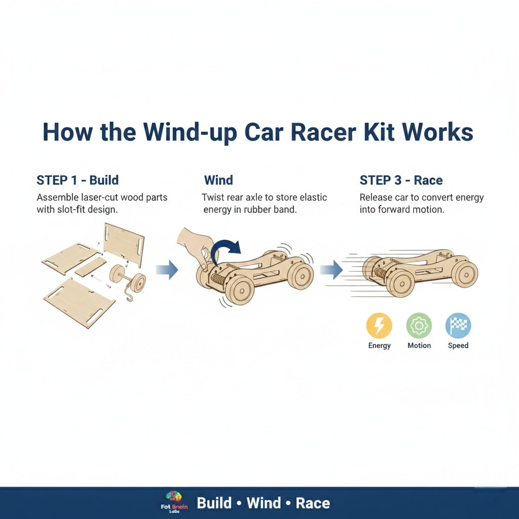 Wind-up Car Racer Kit