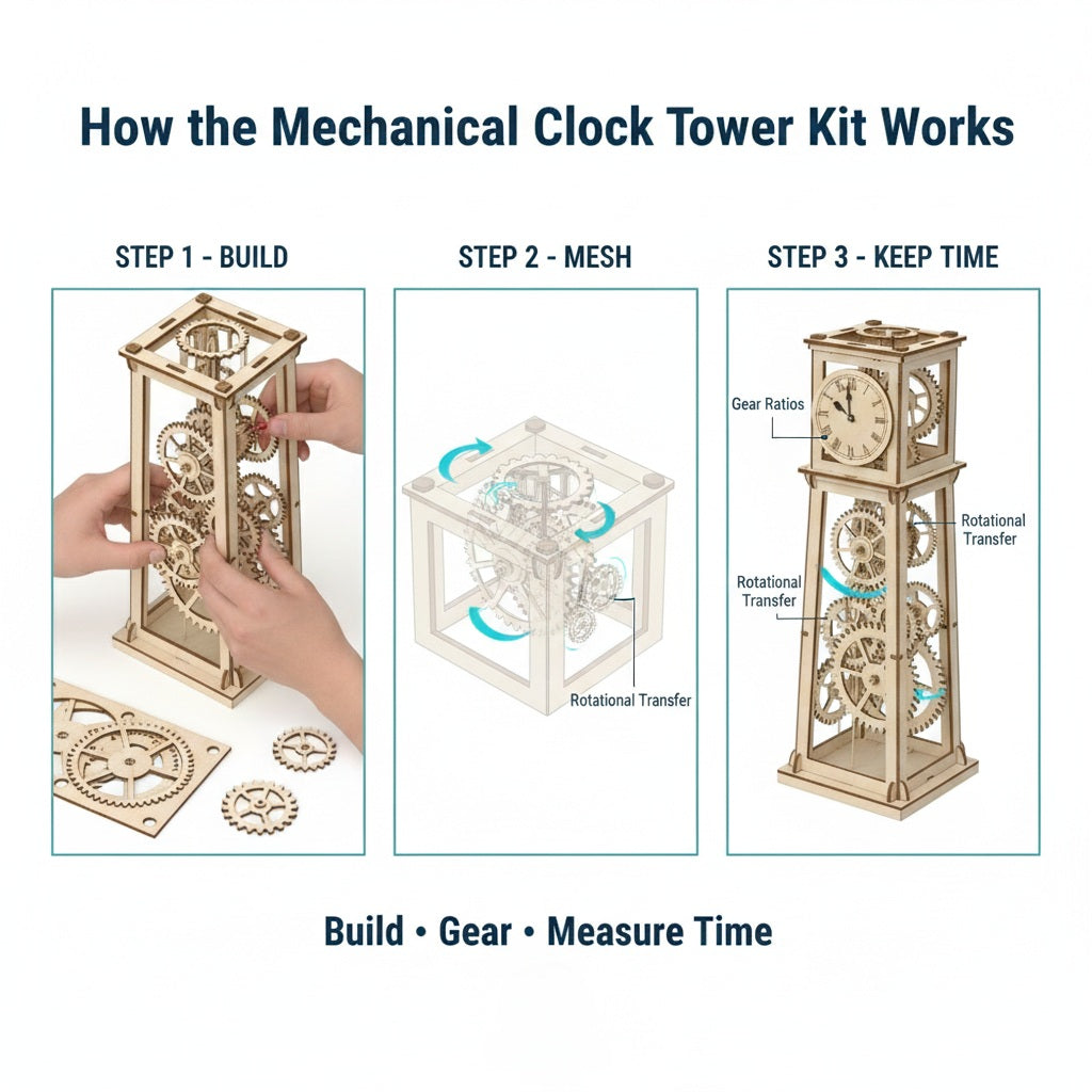 Mechanical Clock Tower - DIY Kit