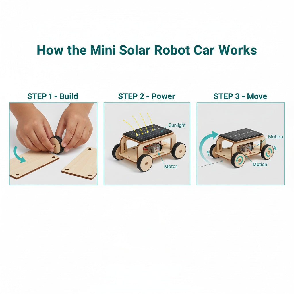 Mini Solar Robot Car - DIY Kit