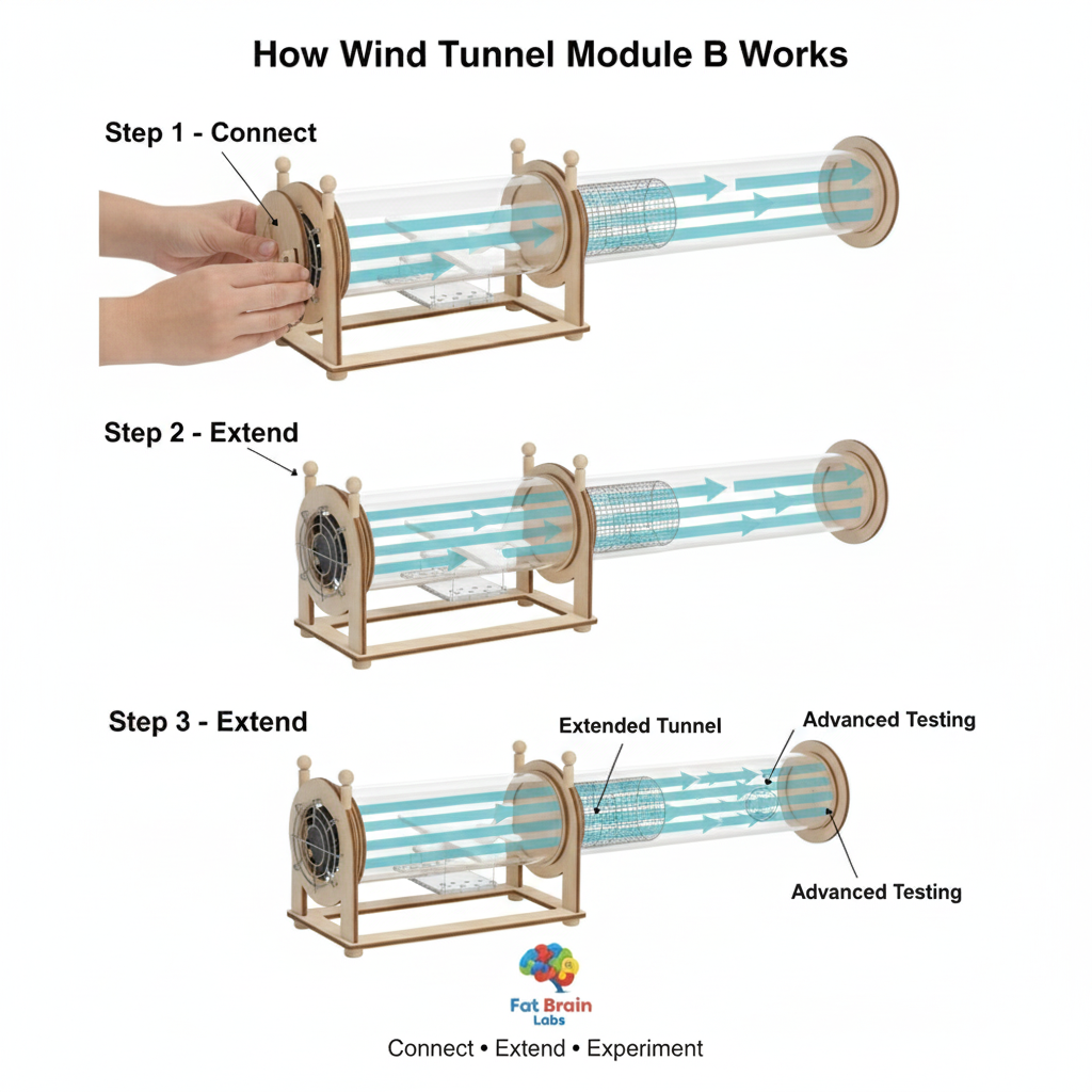 Mini Wind Tunnel Kit – Module B – DIY Kit